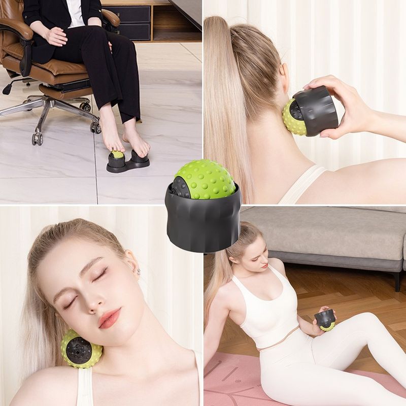 Faszienmassage mit heißen und kalten Kompressen, Fußmassage, Muskelentspannung, Yoga, Fitness, Rückenmeridian, Handmassageball für Nacken und Gelenke_voghion.com