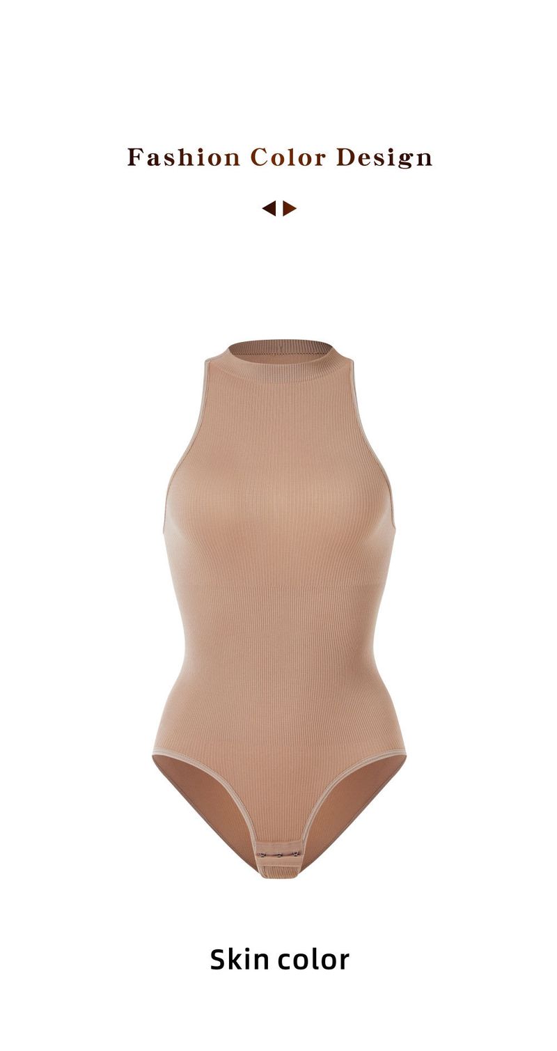 Body modellante con fibbia, elastico, delicato sulla pelle, in vita, bretelle, collant, addome, tuta_voghion.com