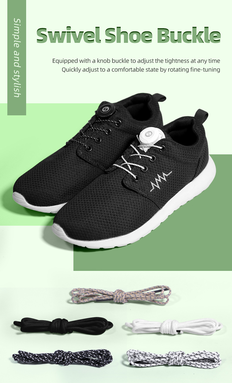 Scarpe Lacci per scarpe da ginnastica con corda elastica girevole con fibbia automatica per scarpe da ginnastica senza lacci con chiusura rapida_voghion.com