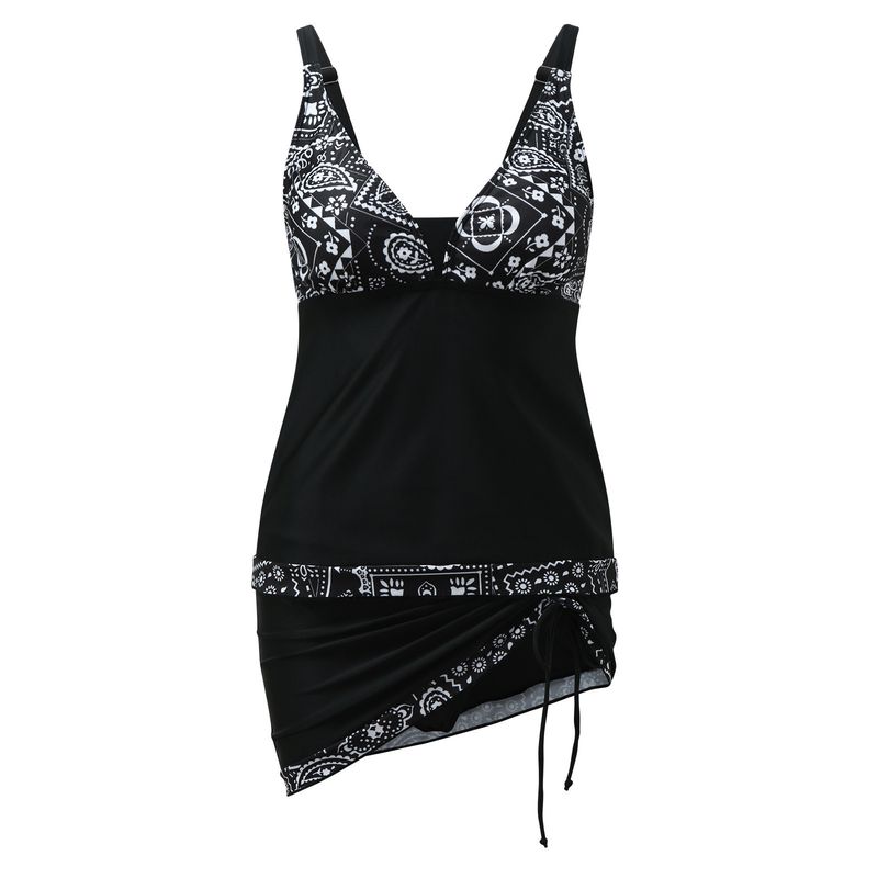 2023 Nieuwe badpak Seaside trekkoord V-hals sexy bikini splitrok_voghion.com