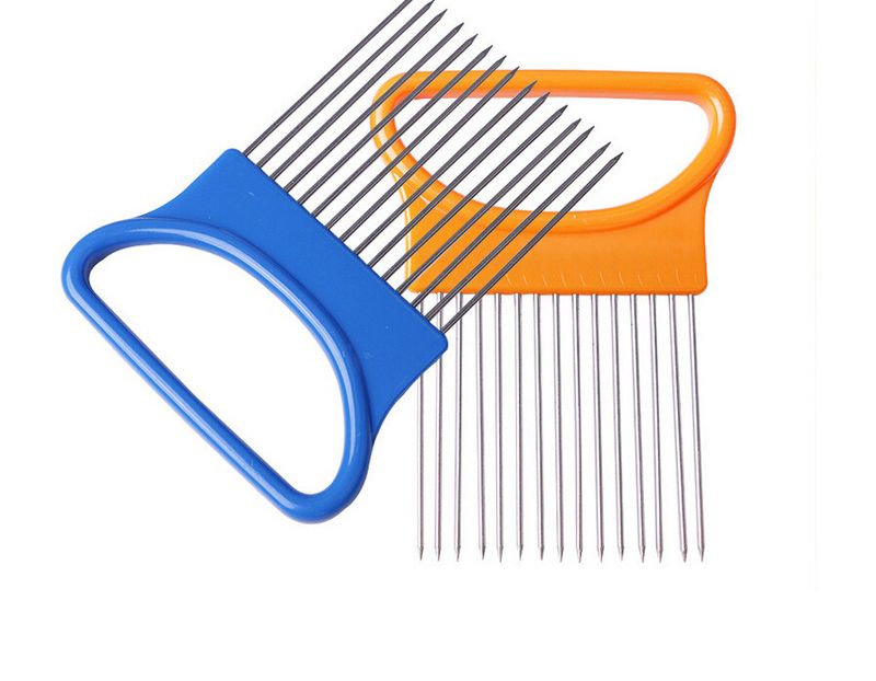 Stainless Steel Onion Picker Onion Needle Multifunctional Vegetable Cutter Chopper Potato Onion Slicer_voghion.com