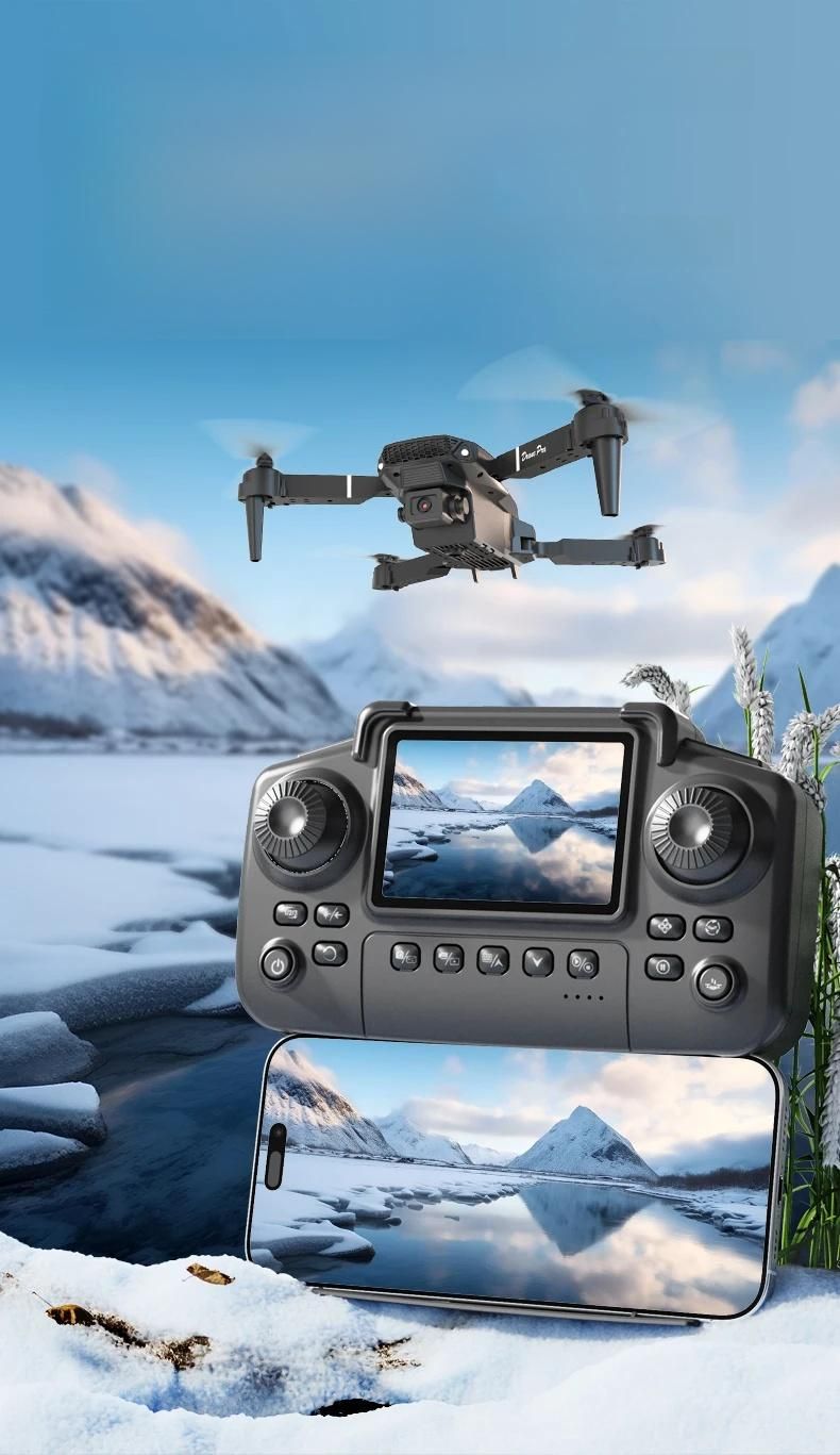 Drone professionale E88 Pro con telecamera HD 8K pieghevole e controllo FPV WiFi, elicottero RC per bambini con mantenimento dell'altitudine_voghion.com