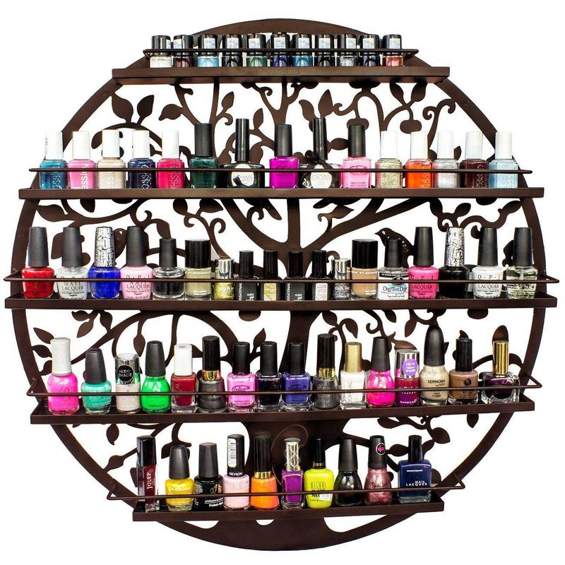 Wrought Iron Nail Polish Shelf Nail Art Shop Shelf Cosmetic Shop Storage Rack Display Rack Wall Hanger Perfume Rack Rubber Rack_voghion.com