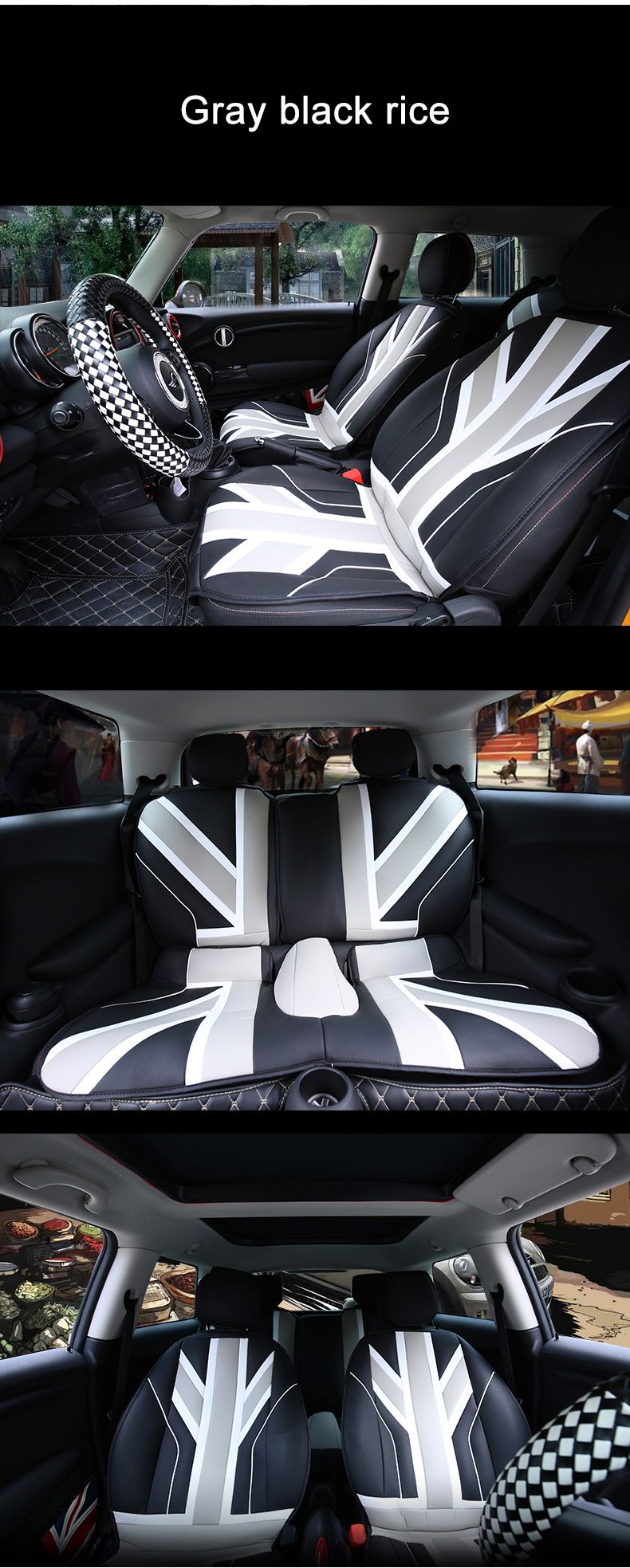 Autositzbezug, Schutzkissen für Mini Cooper R55 R56 R60 R58 R59, Sitzkissen-Zubehör, Innenausstattung_voghion.com