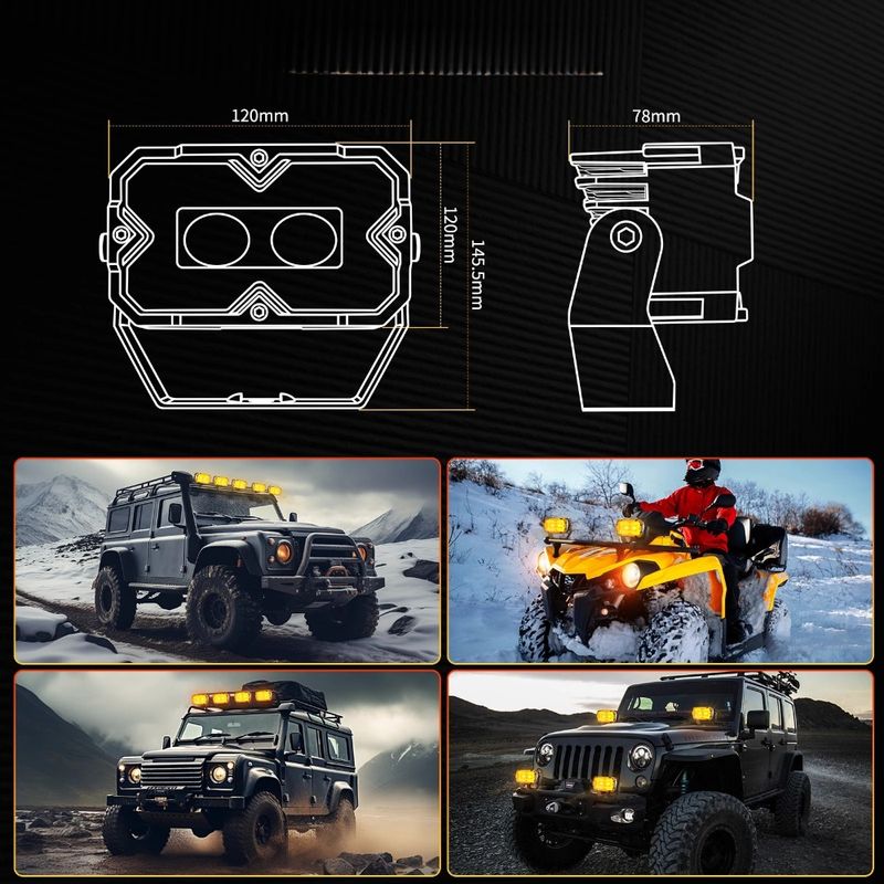 3 Zoll 1 Stück 60W Motorrad-LED-Scheinwerfer Geländewagen-Tagfahrlicht Externe modifizierte wasserdichte Nebelscheinwerfer Zusatzscheinwerfer_voghion.com