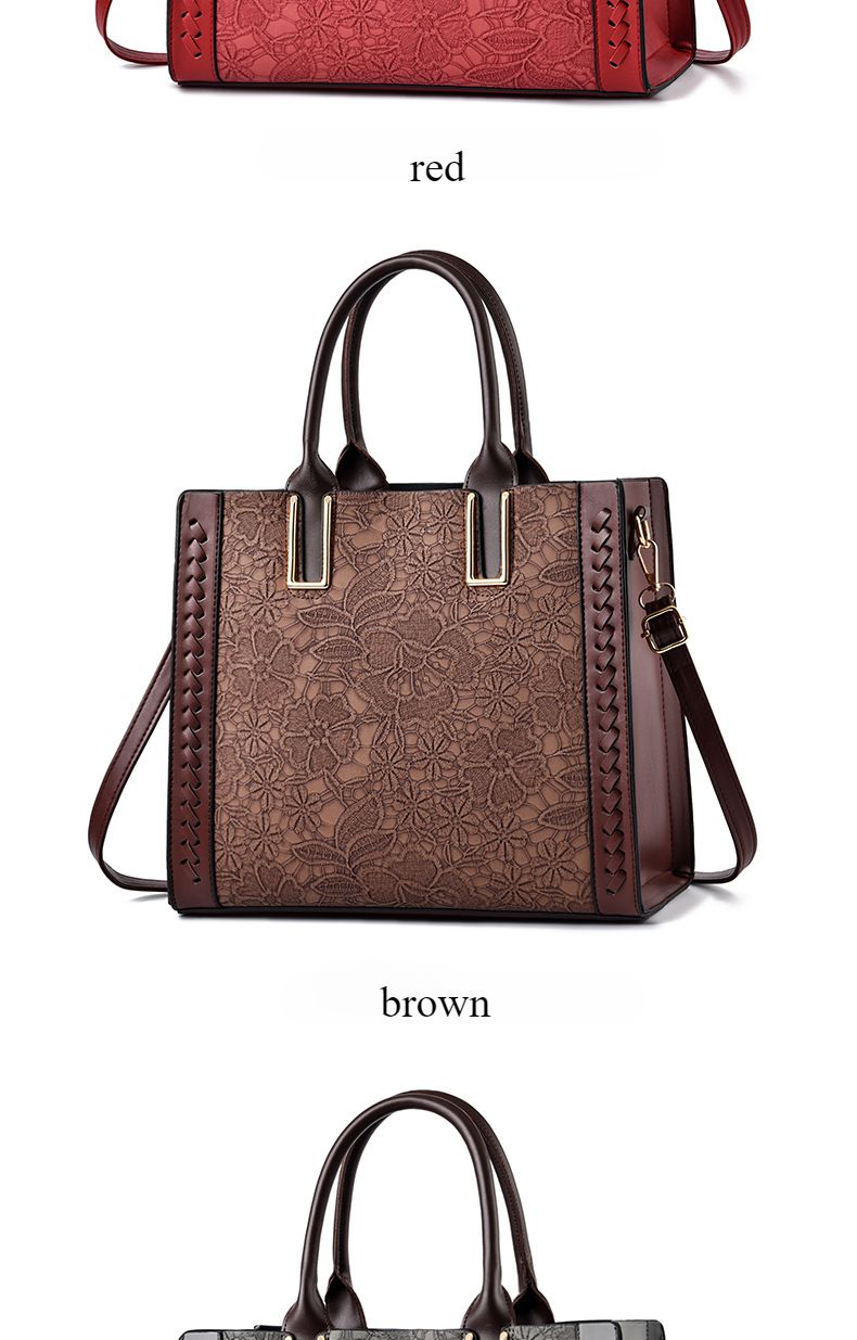Middle-aged mother messenger bag 2024 new simple temperament shoulder soft leather bag_voghion.com