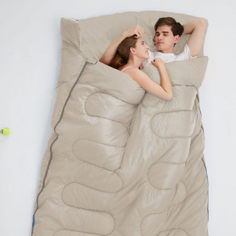 Sleeping Bag For Adults, Portable Travel Essential, Dirt-Resistant, All-Season Universal, Single And Double Adult_voghion.com