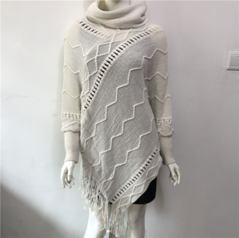 Cappotto con cappuccio e nappe in pile da donna, primaverile e autunnale, largo e lungo, con cappuccio e scialle_voghion.com