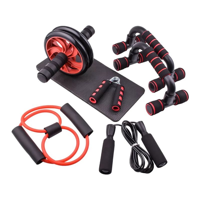 Abdominal Wheel Push Up Combination Set Multifunctional Abdominal Muscle Wheel Comprehensive Training Device Fitness Seven Piece Set_voghion.com