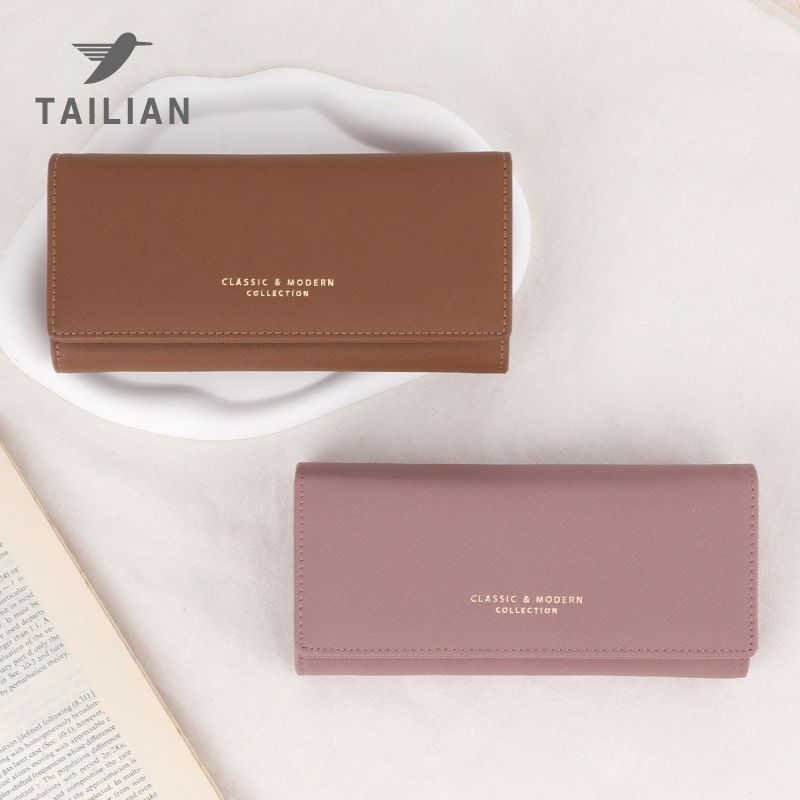 Porta carte di credito da donna di grande capacità di Talian Borsa portatile da donna con motivo a croce alla moda e versatile_voghion.com