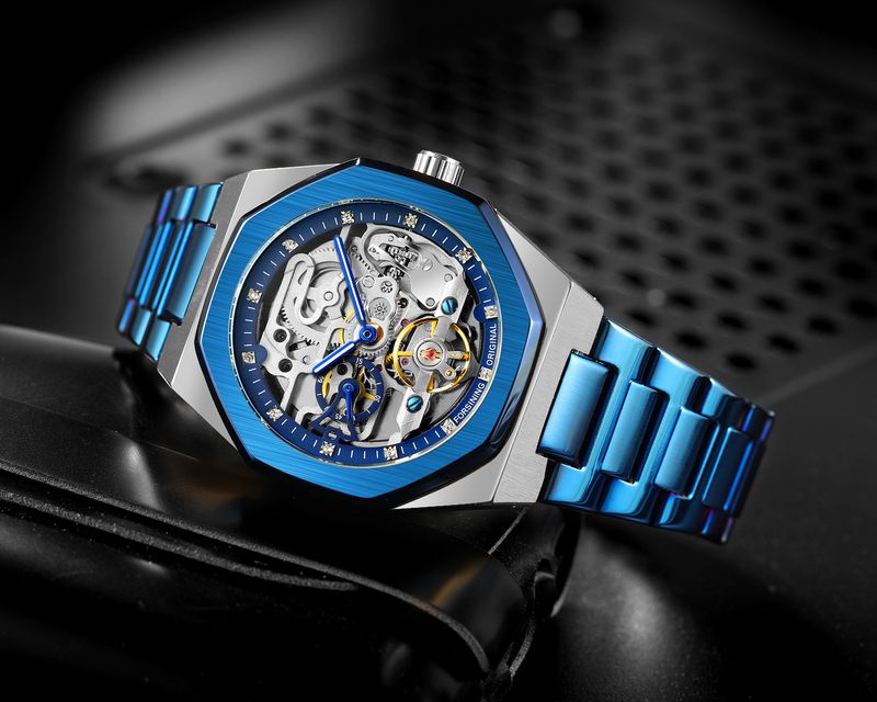 Men's Automatic Mechanical Watch With Luminous Hands, Three Subdials, And Day Display - Stainless Steel Band Six Pin Week Steel Belt Mechanical Watch_voghion.com