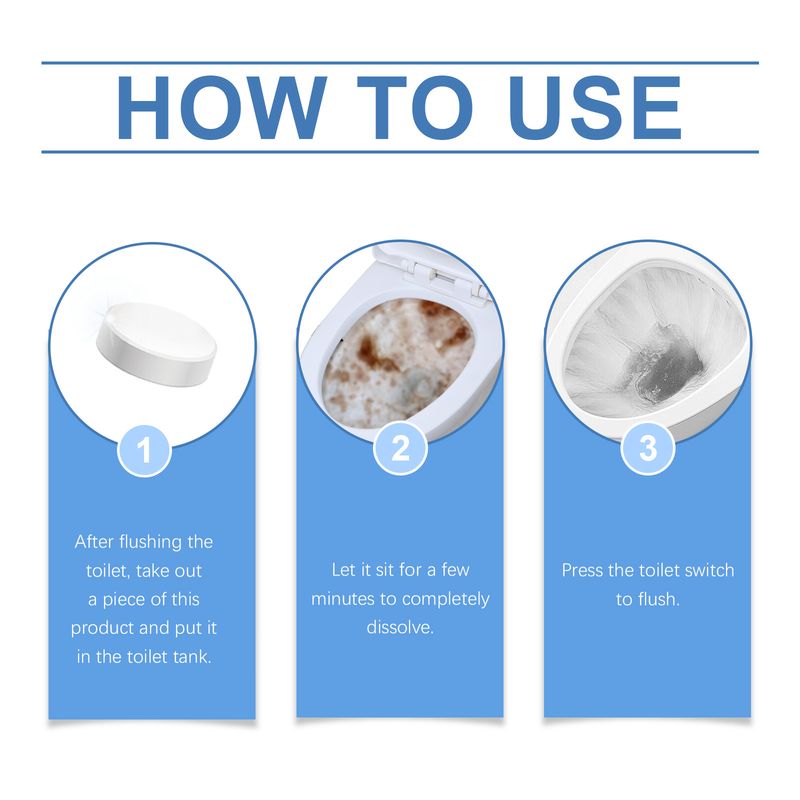 Jakehoe Toilet Decontamination Cleaning Tablets Clean The Toilet, Remove Odors, Remove Urine Stains, Remove Stubborn Stains_voghion.com