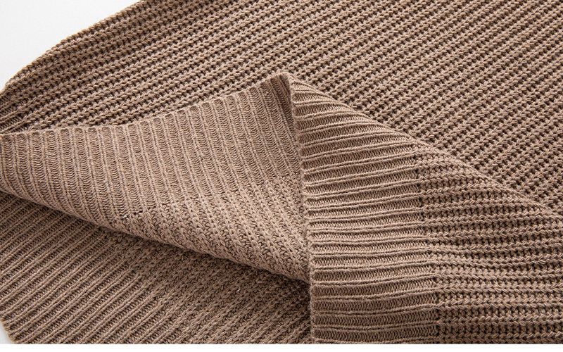 Autumn Winter Knitted With A Flip Collar And Half Zipper Knit Base, Solid Color Slim Fit Men's Sweater_voghion.com
