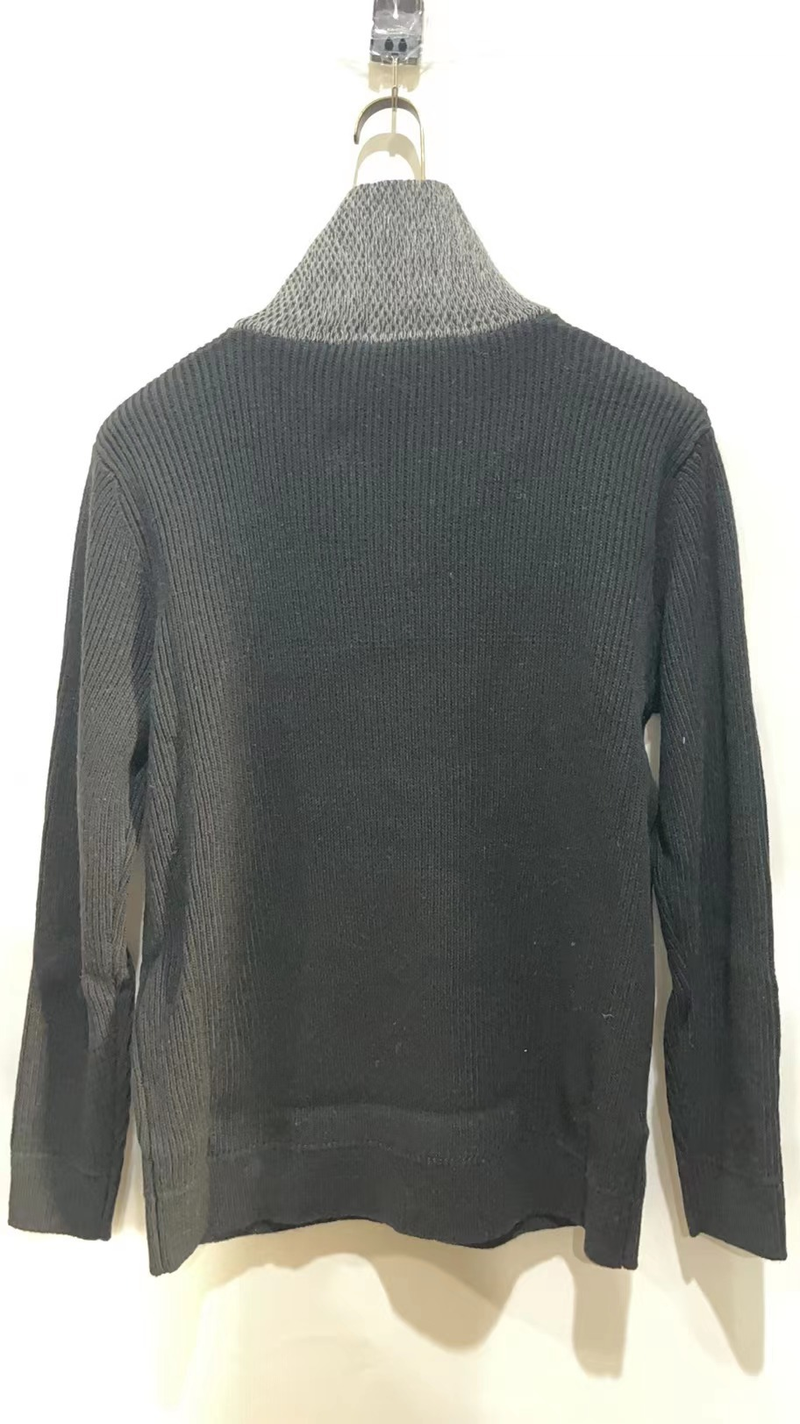 Herrenbekleidung Herbst und Winter Herrenmode Pullover Langarm Stehkragen Tasche Strick Herrenpullover_voghion.com