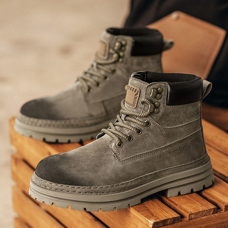 Putian Martin Autumn New Height-Increasing Work Men's British Style High-End Yellow Boots Winter Edition_voghion.com