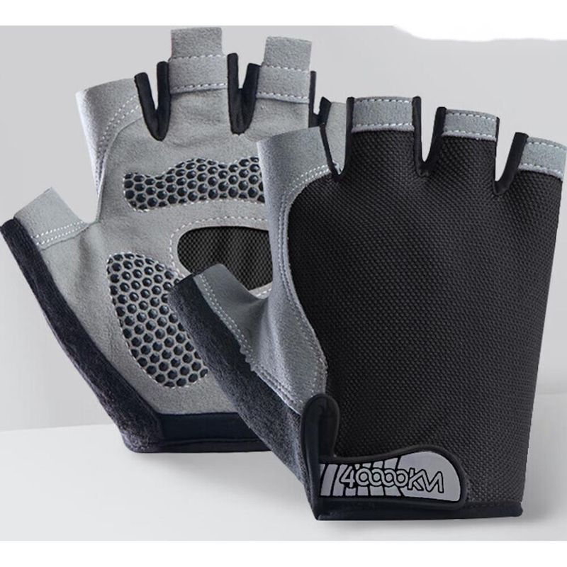 40,000 Kilometers Riding Half Finger Sports Fitness Outdoor Climbing Breathable Shock Absorption Anti Slip Sweat Gloves_voghion.com