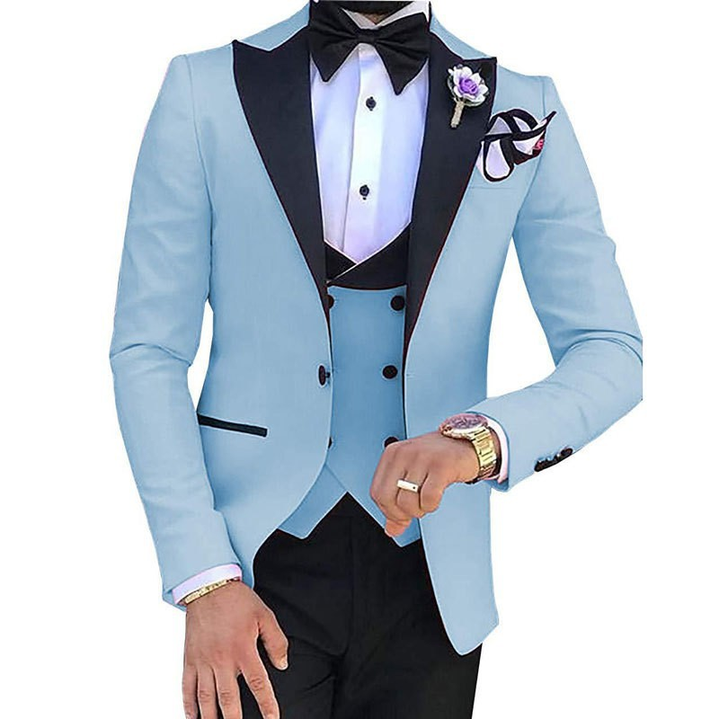 Nuevo 2024 traje de padrino de boda de tres piezas ajustado para hombre vestido de boda_voghion.com