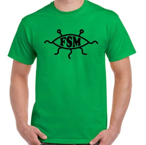 FSM T-Shirt Church Of The Flying Spaghetti Monster Mens Funny Atheist Atheism_voghion.com