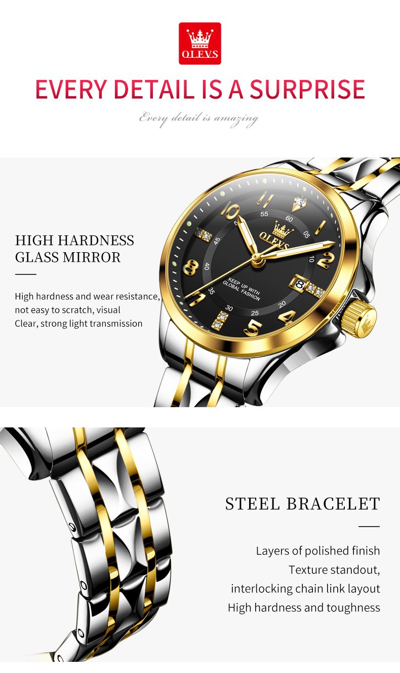 OLEVS 2910 Men's Designer Watches Famous Brands Women,Suppliers Watches Wholesale Bulk Couples Watch Set_voghion.com