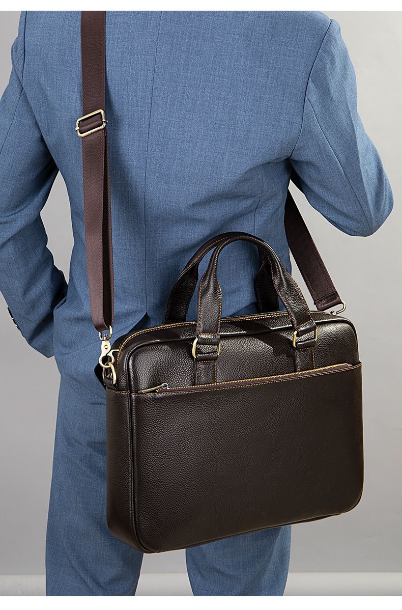 Herren Business Aktentasche Neue Leder Umhängetasche A4 Aktentasche Herren Aktentasche Rindsleder Handtasche Business Freizeit Computertasche_voghion.com