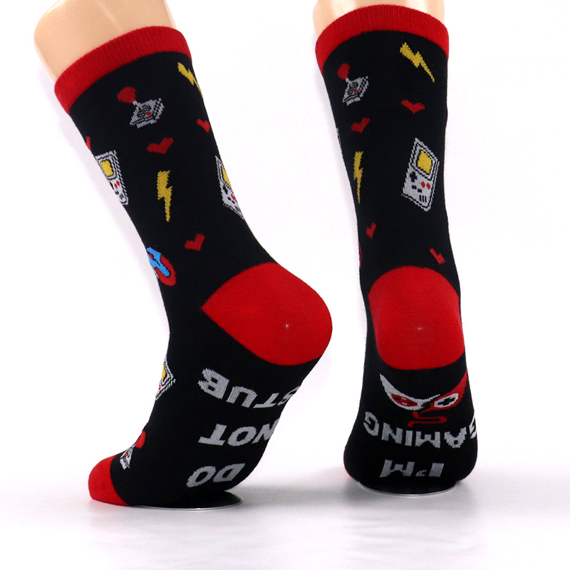 Underwear & Sleepwears Spot I'M GAMING foot sole letter jacquard hot selg long cotton socks_voghion.com