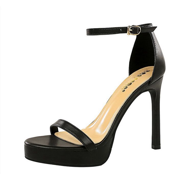 Women's Sexy Strappy High Heel Sandals With Ankle Strap - Ultra High Stiletto Heels & Platform - Sizes 34-40 Waterproof Platform Versatile_voghion.com