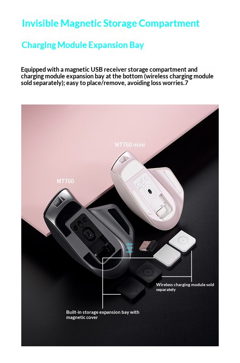 NeoGear RAPOO MT760 Kabellose Maus mit Dual-Modus, ergonomisch, für Desktop, Laptop, Büro, Herren_voghion.com