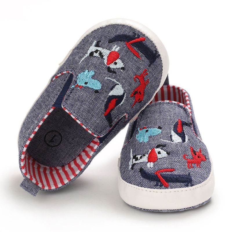 Mother & Kids Spring and autumn 0-1 year old baby cartoon canvas shoes_voghion.com