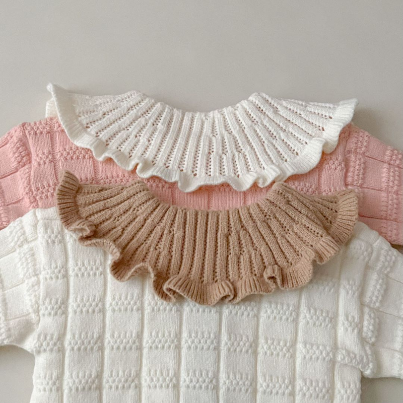 Veste tricotée deux pièces pour fille, cardigan à grand revers en forme de lapin avec pull mignon, nouvelle collection automne/hiver 2023_voghion.com