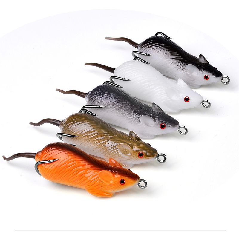 Lure Double Hook Simulation Frog Mouse 6cm 11.5g Soft Bait For Snakehead Fishing_voghion.com