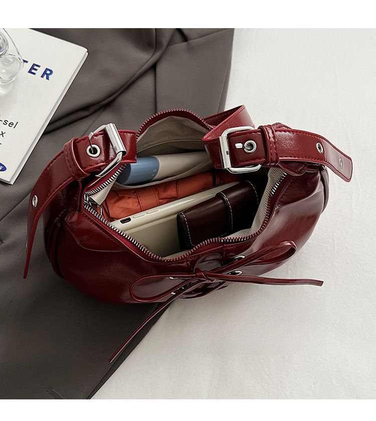 Fall/Winter 2025 New Bow-Detail Shoulder Strap Crossbody Bag Shoulder Bag Versatile_voghion.com