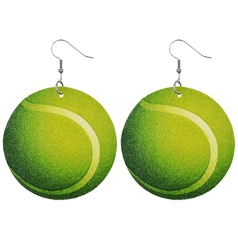 pendientes de pelota, pendientes de rugby, pendientes de pelota con purpurina y lentejuelas, pendientes de cuero de colores_voghion.com