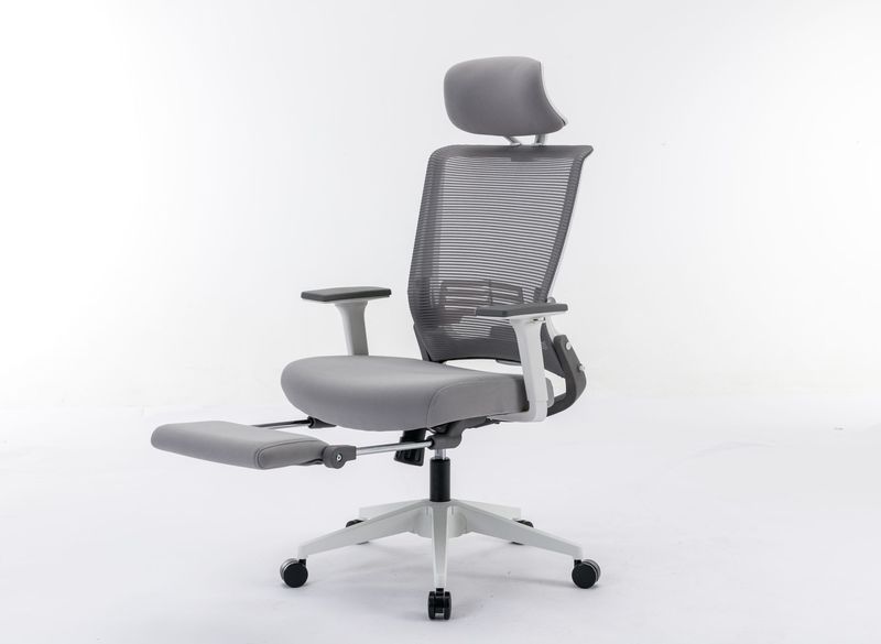 Ergonomic Office Chair With Lumbar Support & Headrest & Flip-up Arms Height Adjustable Rocking Home Office Desk Swivel High Back Computer Chair Warm Taupe Mesh Study Chair_voghion.com