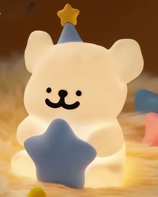 Line Puppy Atmosphere Night Light Children's Bedroom Bedside Sleep Small Table Lamp Gift For Girlfriends_voghion.com