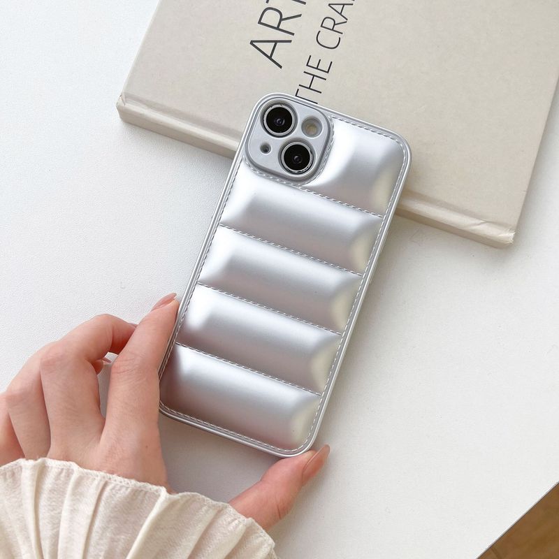 Suitable for iPhone 14 promax mobile phone case 15 Pro down jacket 11 air bag drop resistant 13 simple soft shell couple x_voghion.com