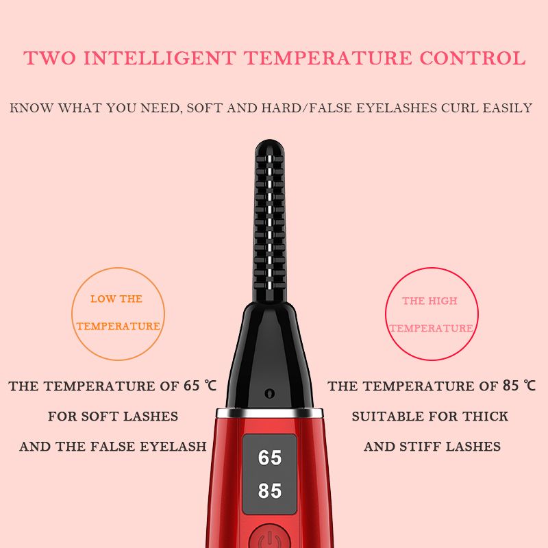Electric Heating Eyelash Curling Tool USB Smart Digital Display Long-Lasting Styling Anti-Scalding Eyelash Curler Tool_voghion.com