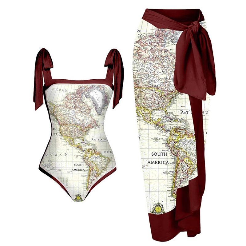 Vêtements pour femmes Maillot de bain une pièce conservateur couvrant le ventre Vacances Plage Source chaude Maillot de bain à manches courtes Bikini Bikini rétro_voghion.com