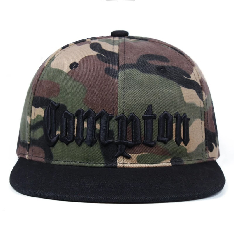 Chapeau Hip Hop Hip Hop à la mode pour hommes et femmes, casquette plate décontractée réglable Compton, chapeau à rabat_voghion.com