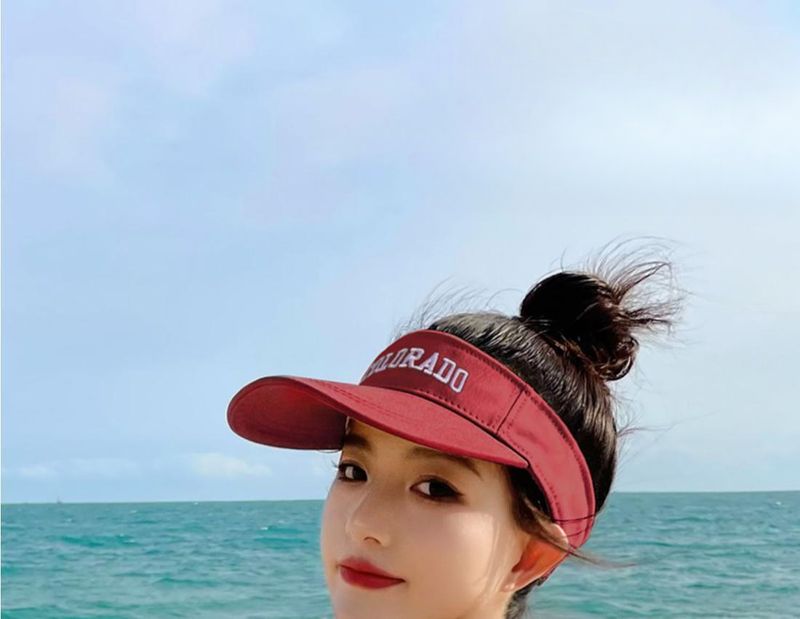 Hochwertiger Sommer-Sonnenschutz-Entenschnabelhut mit offenem Oberteil für Damen, Internet-Promi, Sport-Sonnenhut mit Gesichtsschutz ohne Oberteil_voghion.com
