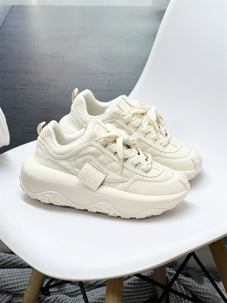Umouni's popular thick-soled dad shoes for women 2023 autumn and winter new Hong Kong style ins trend retro versatile leisure sports_voghion.com