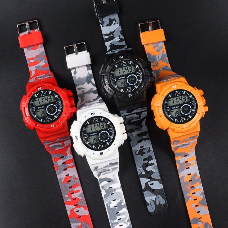 Children's Camouflage Waterproof Watch,men's And Teenagers' Multifunctional Night Light Alarm Clock,stopwatch,electronic Watch, Outdoor Sports Watch_voghion.com