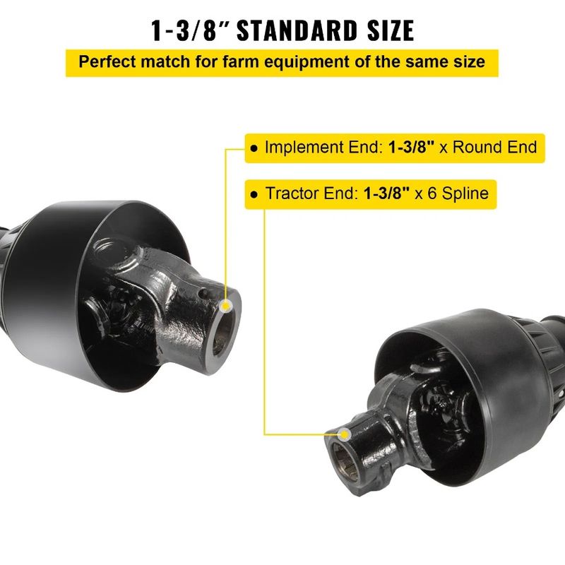 8 Shaft Shaft Shaft Ends 4 Driveline Spline PTO Shaft Brush 4361 Tractor 13 Series PTO Implement PTO Tractor 6 Drive Round PTO_voghion.com