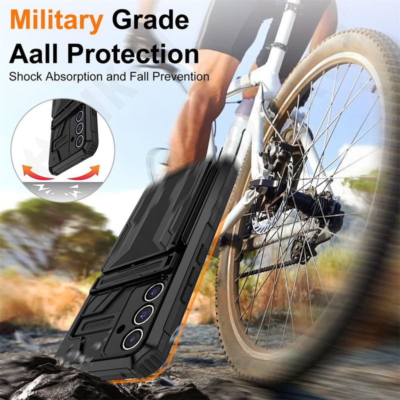 Hoesje voor Samsung Galaxy A56 A36 A55 5G portemonnee met creditcardhouder, kickstand, slanke rode schokbestendige hoes_voghion.com