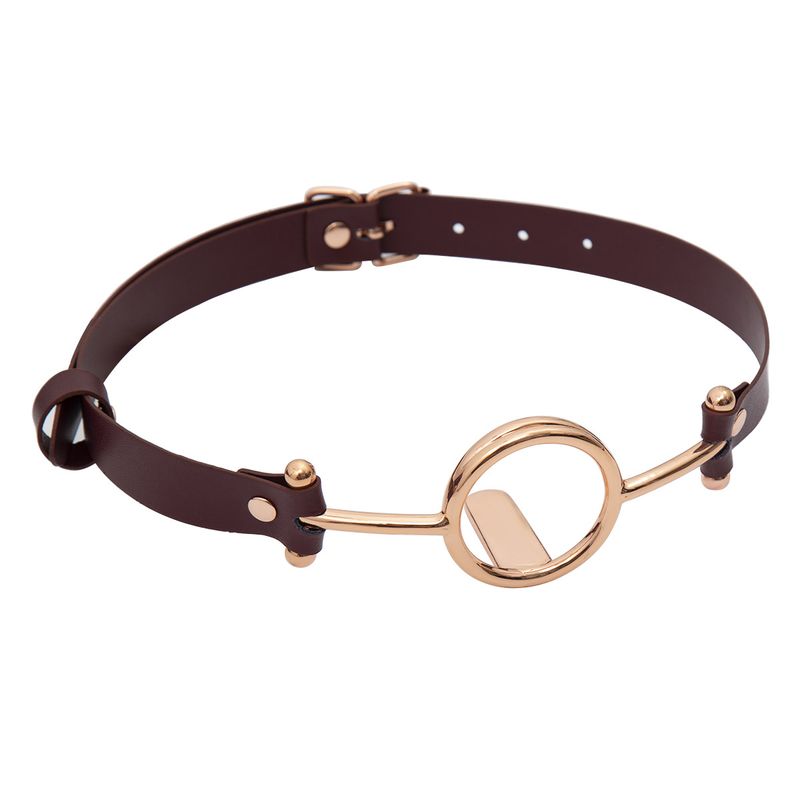 Anello abbassalingua SM Cup, gola profonda, palla in metallo, bavaglio, apertura forzata, accessori BDSM sexy_voghion.com