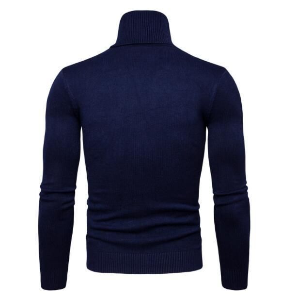 Pull coupe slim pour hommes, revers en laine, base épaisse_voghion.com