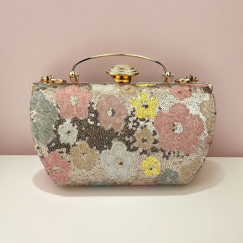 Nuova borsa da principessa 2023 con hardware, strass, decorazioni floreali, banchetti serali e occasioni formali, elegante_voghion.com