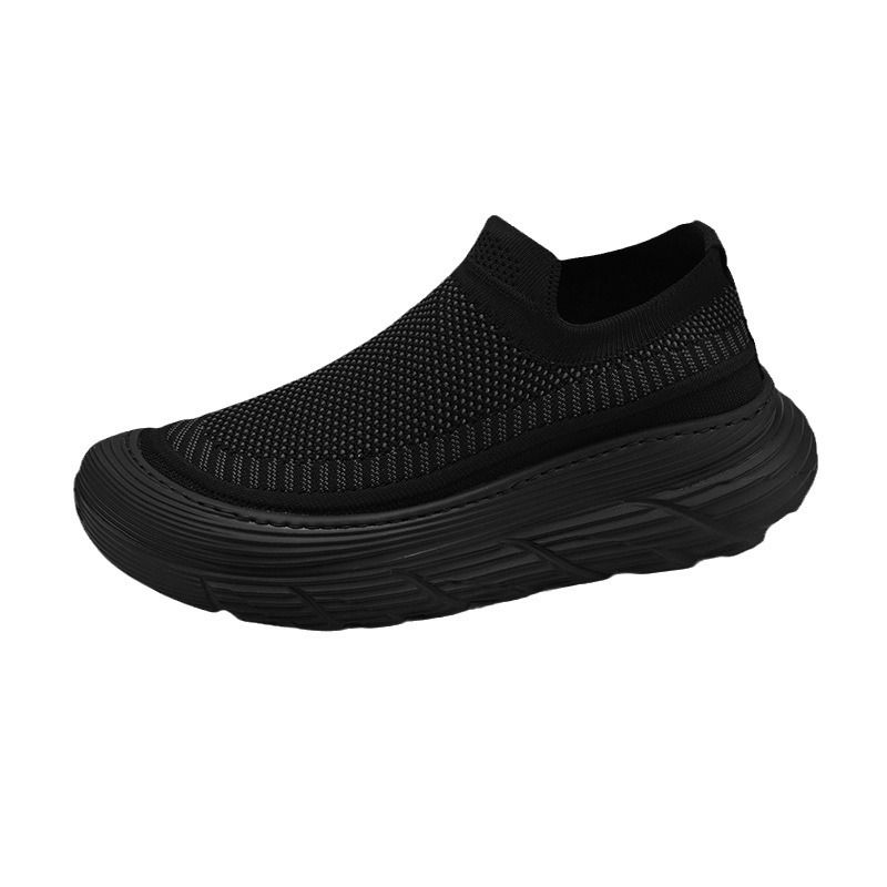 Sommer Herren Neue Mesh Sport Freizeitschuhe, Atmungsaktiv Dicke Sohle, Vielseitig, One Foot Kick, Fly Woven Socken Schuhe_voghion.com