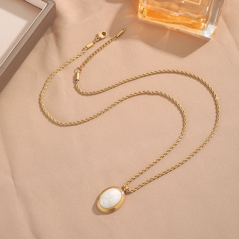 Collana Meichen in Fritillaria bianca naturale francese per donna, con un tocco di lusso leggero e di alta qualità, colletto resistente allo sbiadimento._voghion.com