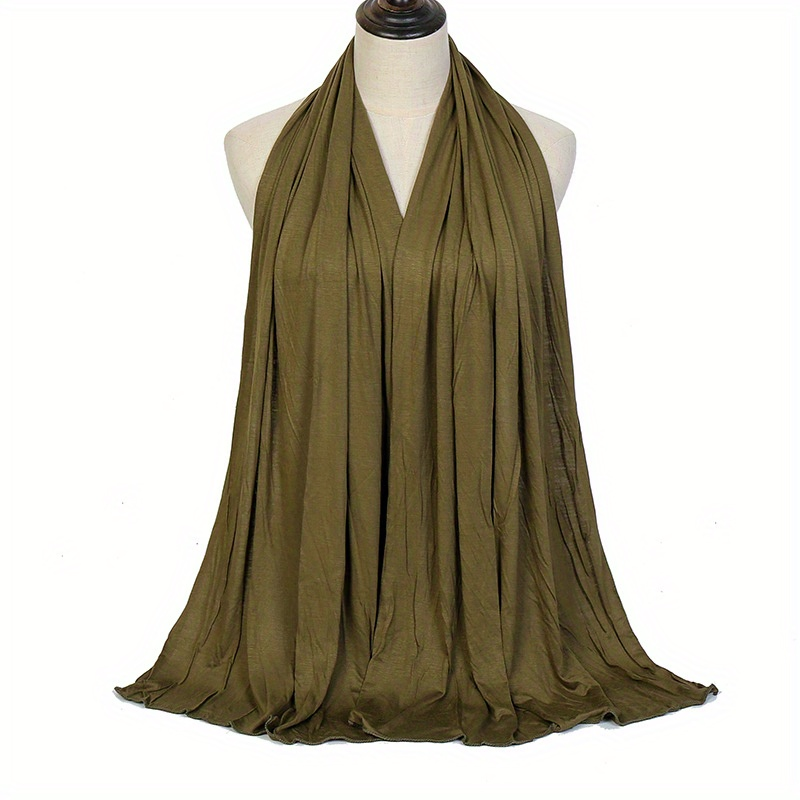 Dehnbarer Hijab, großer, schlichter Maxi-Schal, Schal, hochwertiger, warmer Wickelschal, Geschenke zum Eid, Muttertag_voghion.com