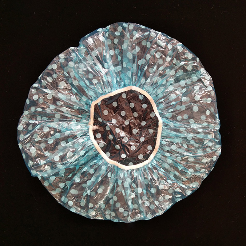 6pcs cuffia da doccia elastica riutilizzabile moda cuffia da doccia impermeabile a pois cappello copricapo da bagno per doccia da donna_voghion.com